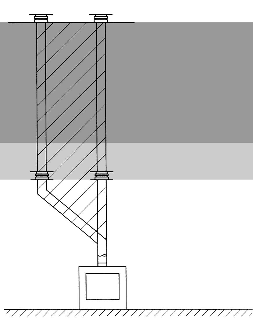 Site Requirements Installation Instructions 2C Top Flue Vertical Kit (8524/8524AN) 2D Top Flue Vertical Offset Kit (8530/8530AN) Vertical from the top of the appliance, see Diagram 5.