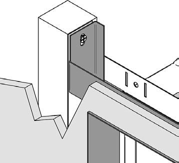9 The kit has been designed so that non-combustible board can be taken right up to the edge of the four brackets, see Diagram 38. 6.