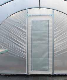 05m) wide polytunnels Single doors at each end Single door at one end with a PVC ventilation panel at the other Double Aluminium Sliding Doors 12ft (3.66m), 14ft (4.27m) & 16ft (2.