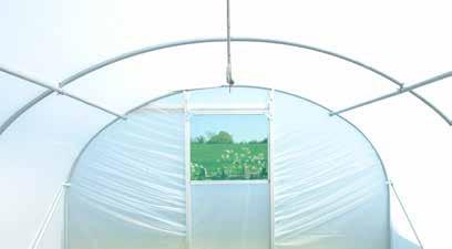This simple to operate, low-cost ventilation system offers a practical solution during the summer months, especially for longer polytunnels where stale, humid air can build up in the centre of your