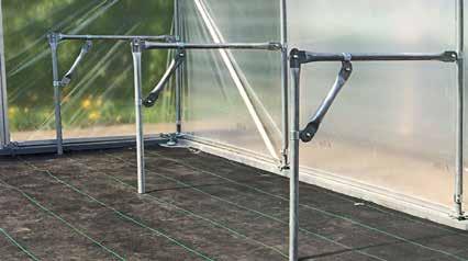 Drop Down Polytunnel Bench SUNDRIES When in the up position, the timber top can be removed to avoid blocking any precious light.