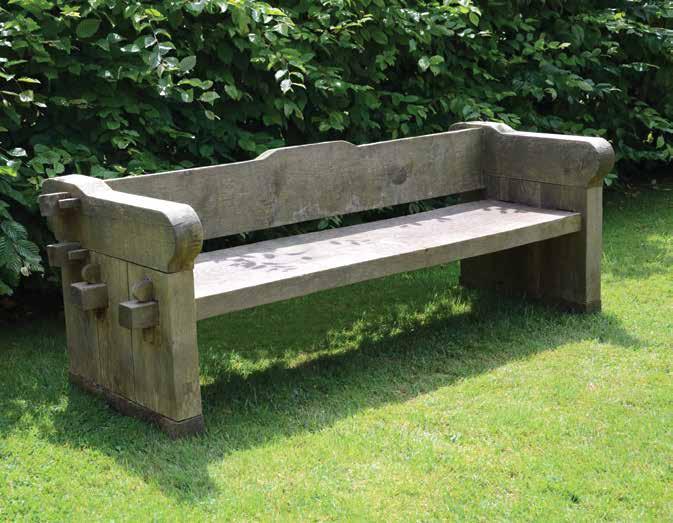 The Quercus Robur Seat An Arts & Crafts inspired garden seat carved from 12 year old airdried English Oak (Quercus