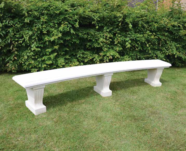 The Large Classic Curved Stone Bench A hand carved natural limestone bench having