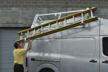 The easy-reach release handle lowers toward the ground for better access (high roof.