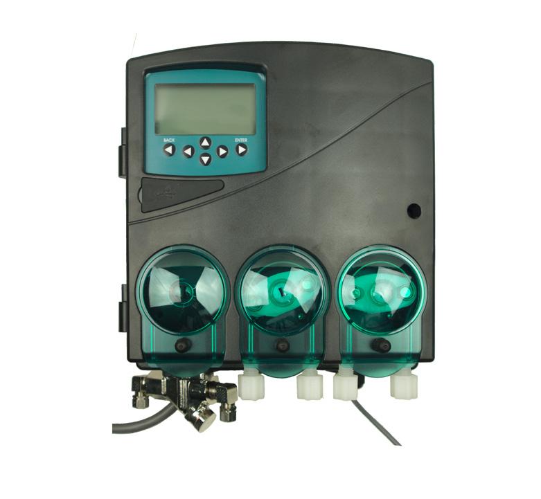 Diagnostics reports Speed control on all pumps Built in alarm included Chemical