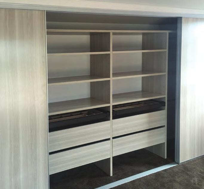 x 2119mm High Top Shelf are upto 2400mm Wide x 475mm Deep Drawers are 500mm and 800mm Wide x