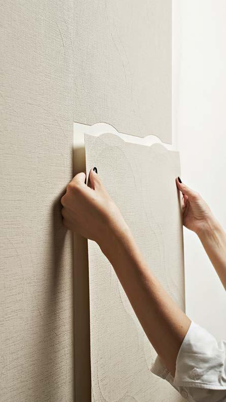 The colour and texture underneath the wallpaper will become a significant element within the design.