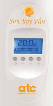 TECHNICAL SPECIFICATIONS High precision Thermostatically controlled TRIAC for added comfort and accurate temperature Digital electronic thermostat Easy to programme Digital display (LCD) has a blue