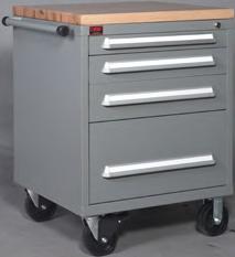 MODULAR DRAWER CABINET ACCESSORIES HOUSING OPTIONS Mobile Base and Handle 2003 Includes two (2) fixed and two (2) swivel casters. Swivel casters feature a foot activated brake.