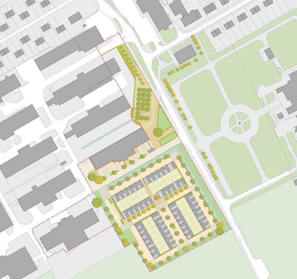 The Masterplan The proposals aim to provide 51 high quality homes and new public open space.