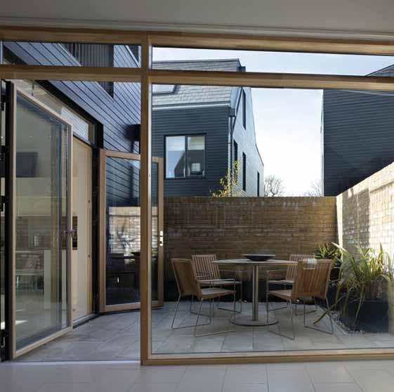 An internal courtyard and roof terrace at