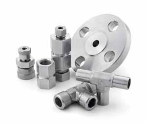threads Types: Pipe, Weld, Vacuum, Flange, Medium-Pressure High-Purity Fittings Available in sizes 1/16 to 1 in.