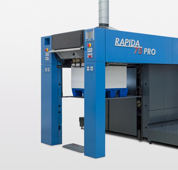 Highlights KBA Rapida 75 PRO Future-oriented performance in B2 format More equipment features and more automation that aptly summarizes the concept of the Rapida 75 PRO.