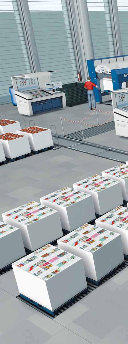 Logistics systems For maximum printshop productivity When printing on heavier substrates, pile changes are especially frequent.