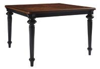 DINING TABLE 72W x 44D x 30H One 18 leaf, extends top to 90, fancy face