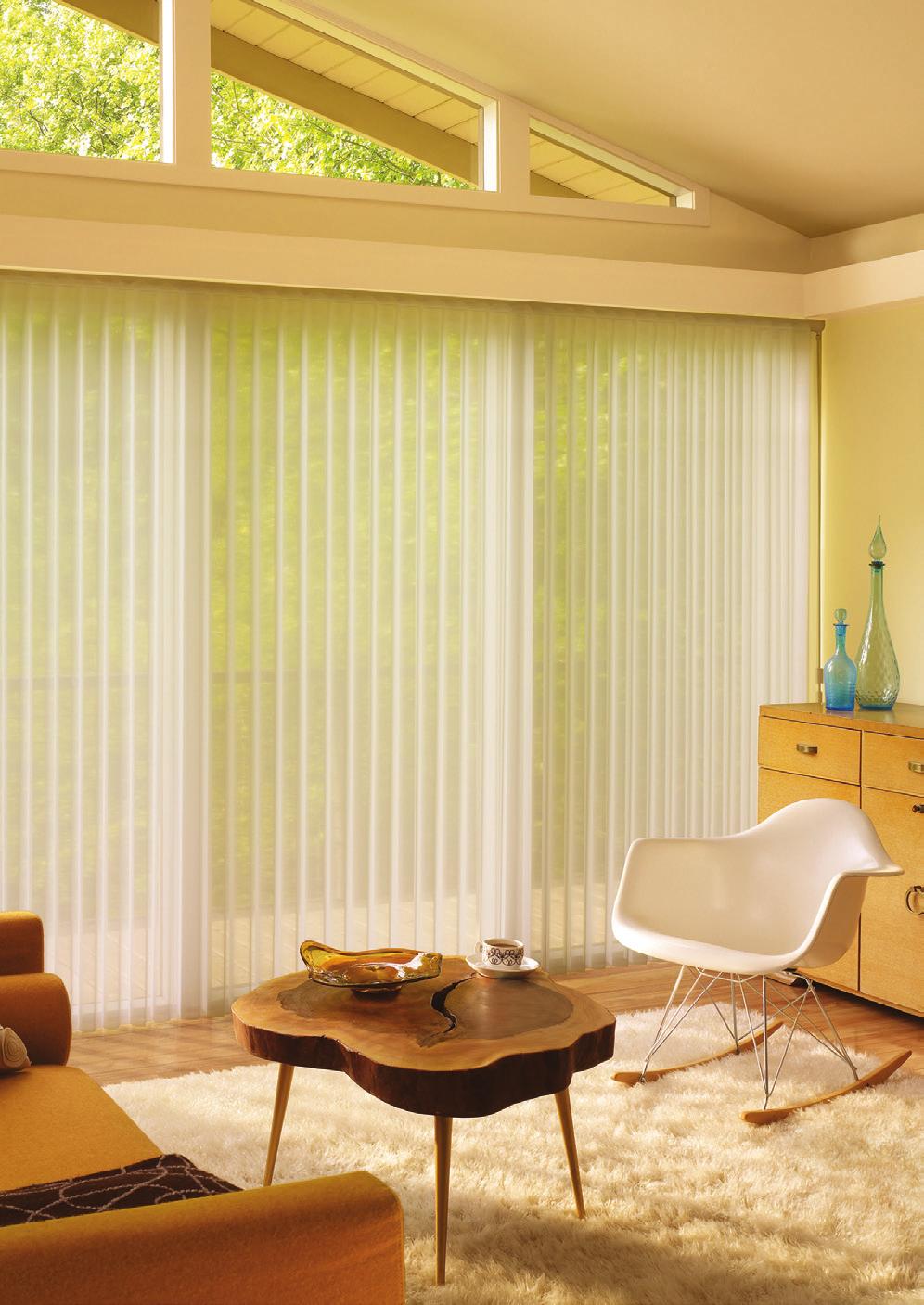 Luxaflex Luminette Privacy Sheers Luminette fabrics are 100% polyester, making them resilient, anti-static and dust resistant.