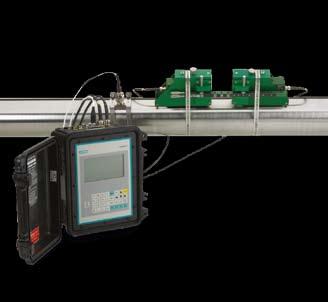 Using the dual channel function, the meter can be configured to measure two different pipes, or to apply the second channel as a dual path for convoluted pipe configurations.