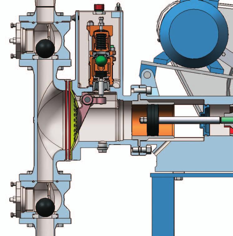 Controlled flow characteristics for feeding filter presses The diaphragm stroke control by means of the control valve automatically adapts the flow rate to the throughput characteristics of the