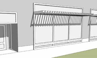 Windows may be combined with canopies, awnings, planters and other