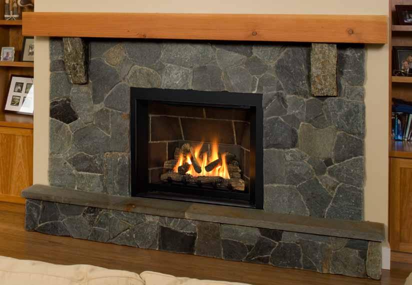 FINISHING OPTIONS Designed to expand fireplace presence, the Bronze Square Trim Kit provides a clean, flat edge for finishing.