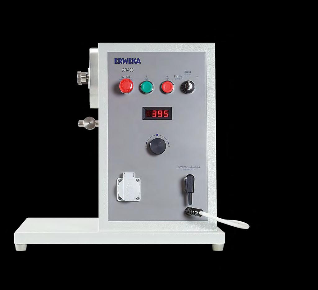 ERWEKA AR 403 Ideal for R&D and small scale production Erweka s All-Purpose equipment is ideal for small scale production in the pharmaceutical, chemical, cosmetic and food industries.
