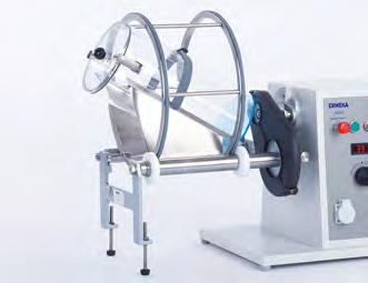 AR 403 Attachments ERWEKA RM (Drum Hoop Mixer) Drum hoop mixer with diagonal placement of the drum within the hoop, available with 5 and 10 liter volumes.