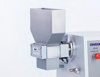 The kneading vessel is fitted with a plexiglas cover to monitor the kneading pro- Wet granulator with oscillating rotor for the production of wet granules.