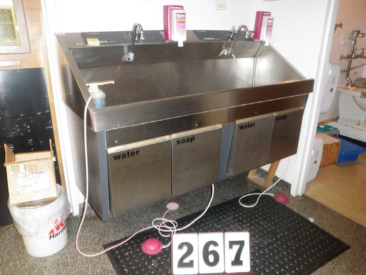 Equipment Sells after Real Estate OFFERED ONLINE FOR BIDDING Arjo whirlpool tub 4- Castle surgical lights 96 G.E. Advantx X-Ray machine complete Amsco 2080 surgical table Amsco Scrub sink, single Amsco Scrub sink, double Patient lift drainage pumps wound debridement system approx.