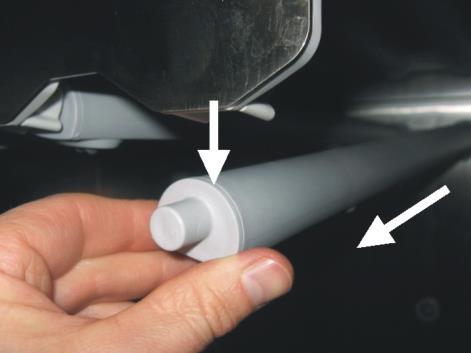 Remove the lower wash arms (five jets): Lift the locking mechanism. Rotate the wash arm out of the guide and remove it in the direction of the front side.