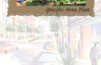 Cover of the Goodyear City Center Specific Area Plan and image of the master plan. City Center Development Policies: Policy 45. Policy 46.