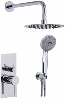 BRESS Single lever bath-shower rough-in with shower bar, ceramic Monomando baño-ducha empotrar 1/2 con barra de ducha, cartucho cerámico 13B4900CR Chrome / Cromo $ 810.