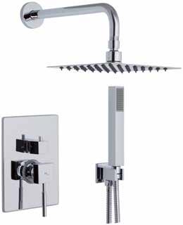 78 7000039-- Shower bar with hand shower and flexible hose 736-- 1/2 Square wall water outlet Single lever bathshower rough-in with hand shower and support, ceramic Monomando baño-ducha empotrar 1/2