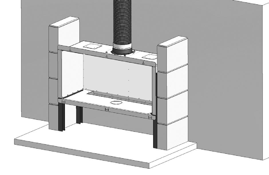 16 Top Bracket Bottom Bracket All Models E = 1000mm Line the inside cavity for the unit with 75 mm Hebel as shown in Diagram 14. Recommendations: 1.