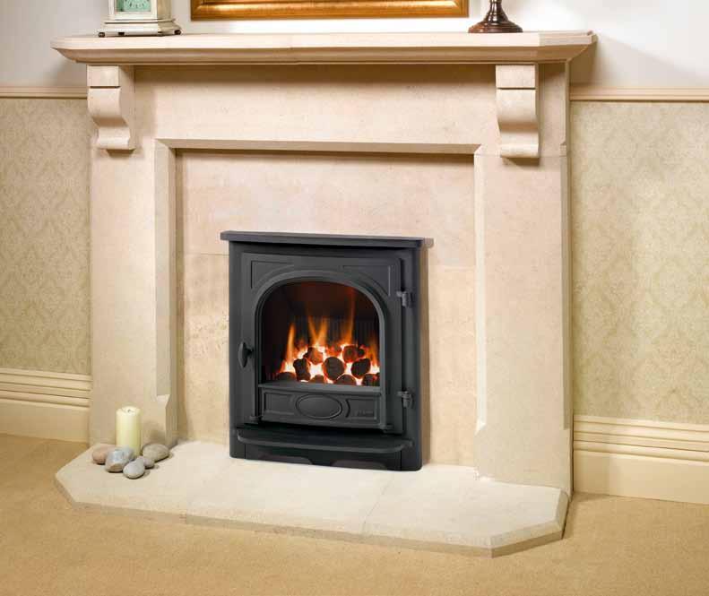 E-Box Balanced flue fire, coal fuel bed and Stockton Inset complete front. Fire Information Conventional Flue Product Code Controls Gas Type Fuel Effect 112-302 Sequential Nat.