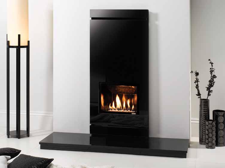 Logic HE Balanced flue easyfit Slimline Firebox high efficiency UP TO 86% High efficiency fire with virtually invisible glass front Heat reflective lining Fits into standard 410 x 560 x 250mm (w x h