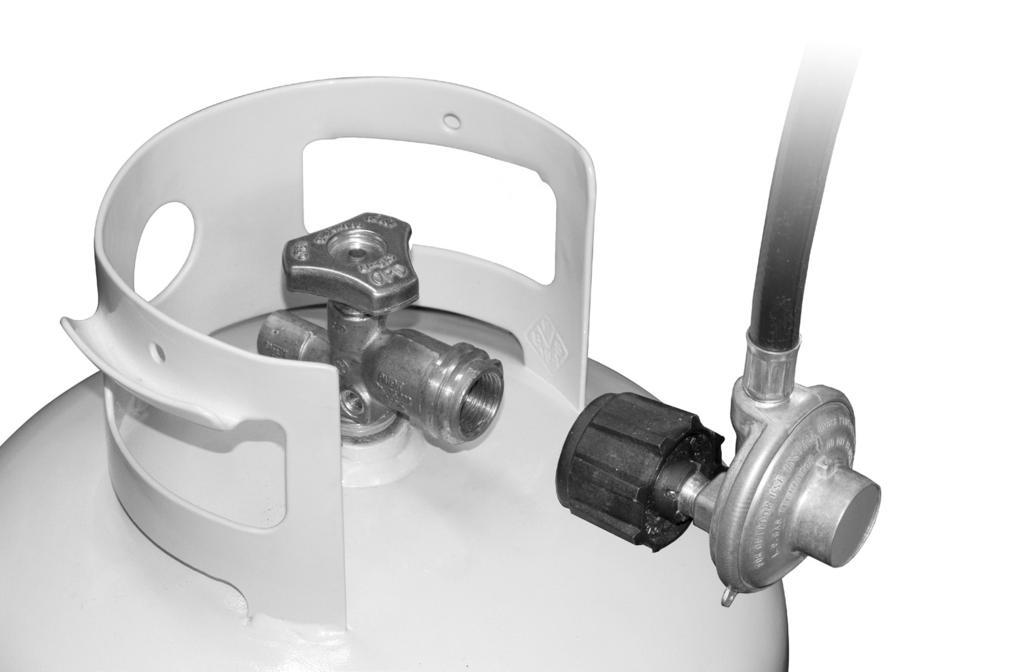 QCC (Quick Connect Coupler)safety valves. When the Cylinder is empty it should wheight 18 pounds. CHECK FOR LEAKS: Make a solution of 2-3 oz.