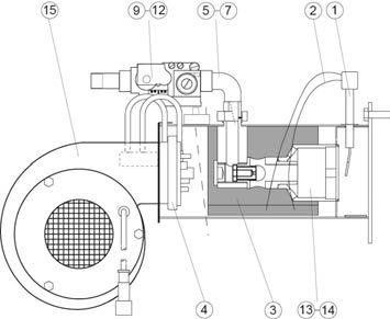 Fig. 43: Spare parts burner unit Spare parts burner unit infra D / calor D 15-40U Art.- Pos. Part No.