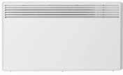 electronic thermostat Easy cleaning with hinged wall brackets Finished in white to RAL9010 Top air outlets Safety conscious smooth rounded corner profiles Exceptionally slim when compared to other