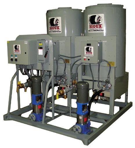 This system is designed for applications where there is a need for a large quantity of water in a short time period.