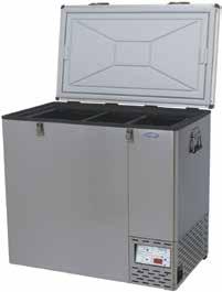 Thicker (60mm) insulation in the deep freeze bin ensures maximum efficiency, while the fridge bin optimises storage.