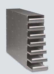 durable anodized aluminum racks are available to accommodate 50,