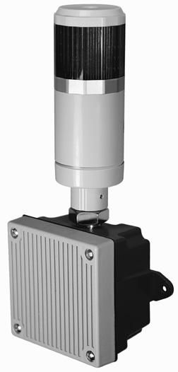 The Mulit-Tone Horn/LED is designed with 1/2" conduit entry at the bottom of the junction box. A small diameter LED is attached to the junction box to provide wall mounting as an option.