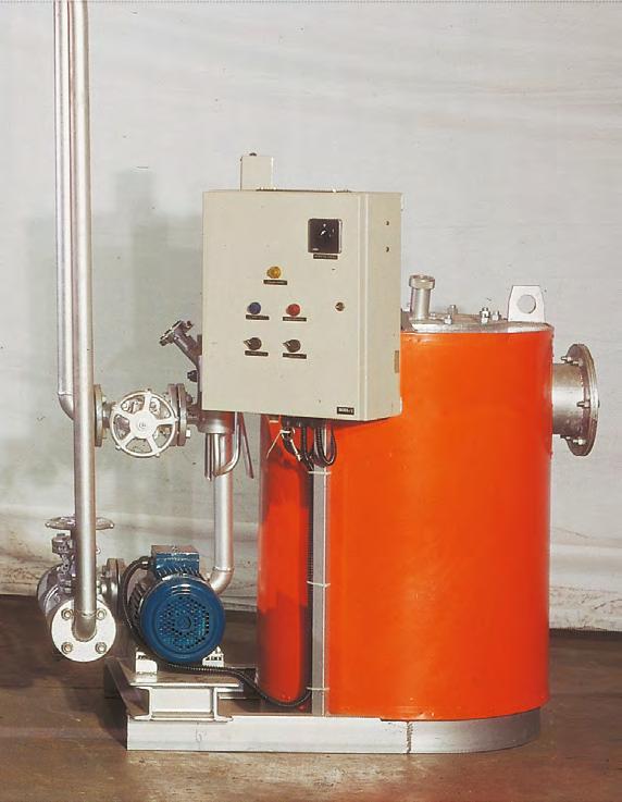 > GAS/GASOIL FIRED BOILER This type of heating plant it is advisable in countries where the power cost is high. The boiler has to be connected to a burner (gas/gasoil).