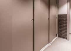 Toilet cubicles and dry/retail change cubicles with integral benching are both available with inward or outward opening doors.