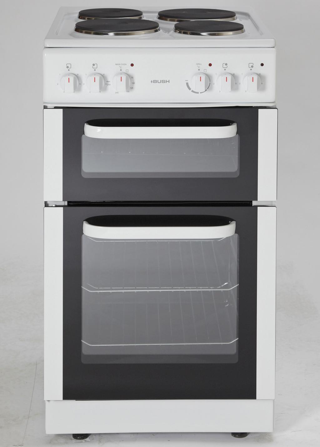 Electric Cooker Installation & User Instructions - Please keep for future reference Cat no Model 2679556 BUSH BET50W WHITE 2441935 BUSH BET50B BLACK 3596669 BUSH BET50S SILVER Cooker serial number