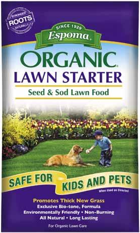 5x More SRN 3 Use where kids and pets play First & only Organic Lawn Starter!
