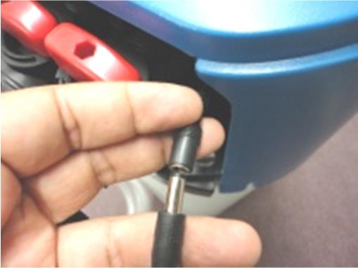 Remove locking clip on the brine outlet (fig 8) and insert other end of the 3/8 tube until it goes no further. Replace locking clip.