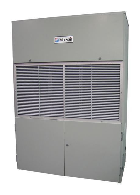 The cool, dry air can be discharged directly into the room or ducted into adjacent rooms.