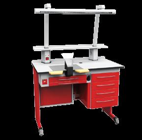 bench attachment 1 air nozzle 2 arm rests Full single span fluorescent light with built in work shelf M-82 - A Single Workbench Dimensions: