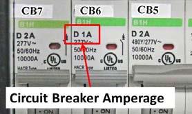 Note whether the breaker labels are 4,5,6 or 5,6,7 and reference the appropriate schematic as listed in the table below.